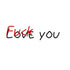 Временное тату надпись Love/Fuck you